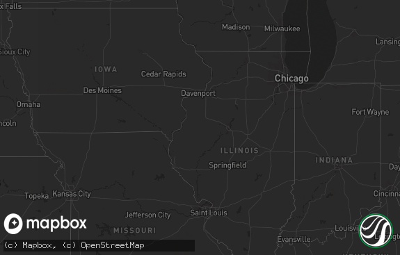 Hail map preview on 08-28-2013