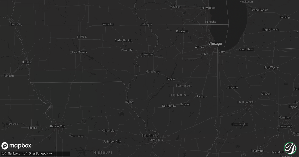 Hail map on August 28, 2013
