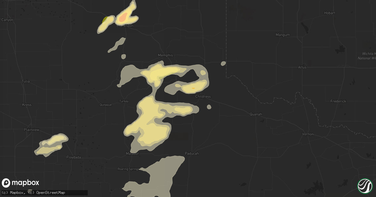 Hail map in Childress, TX on August 28, 2014