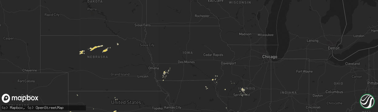 Hail map in Iowa on August 28, 2014