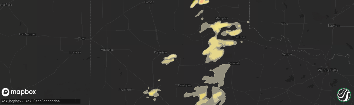 Hail map in Lockney, TX on August 28, 2014