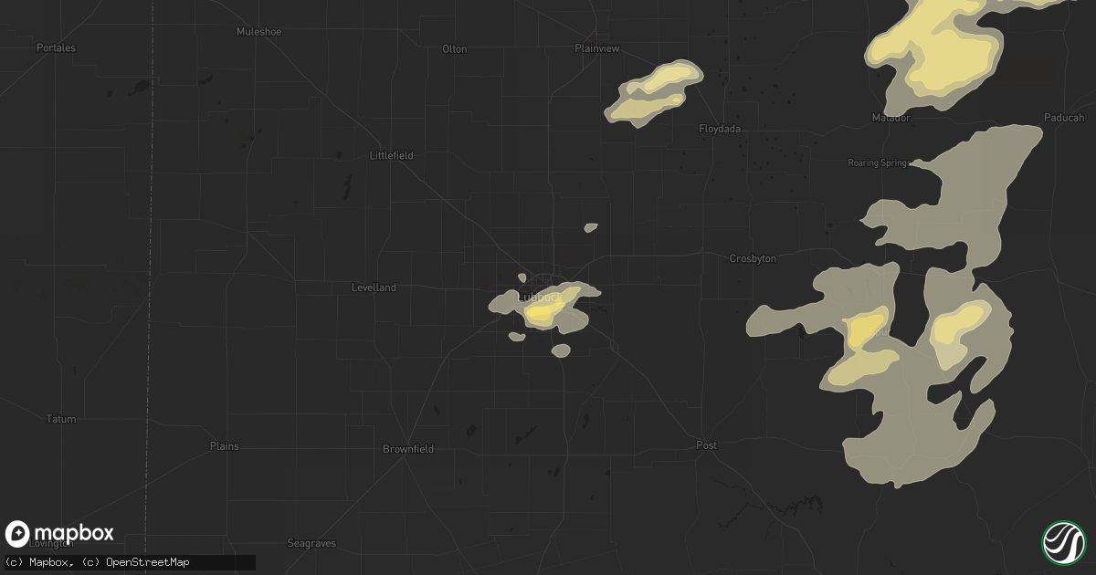 Hail map in Lubbock, TX on August 28, 2014