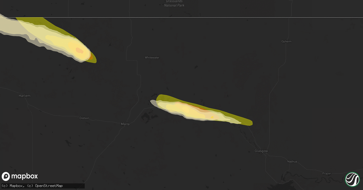 Hail map in Saco, MT on August 28, 2014