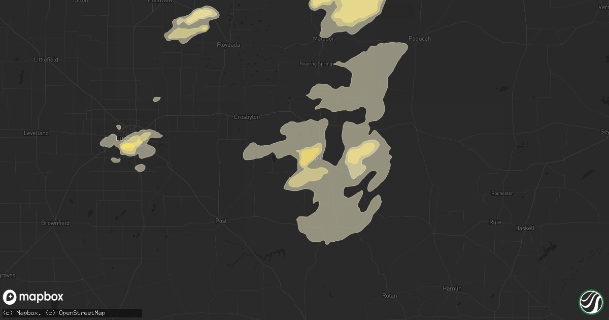 Hail map in Spur, TX on August 28, 2014