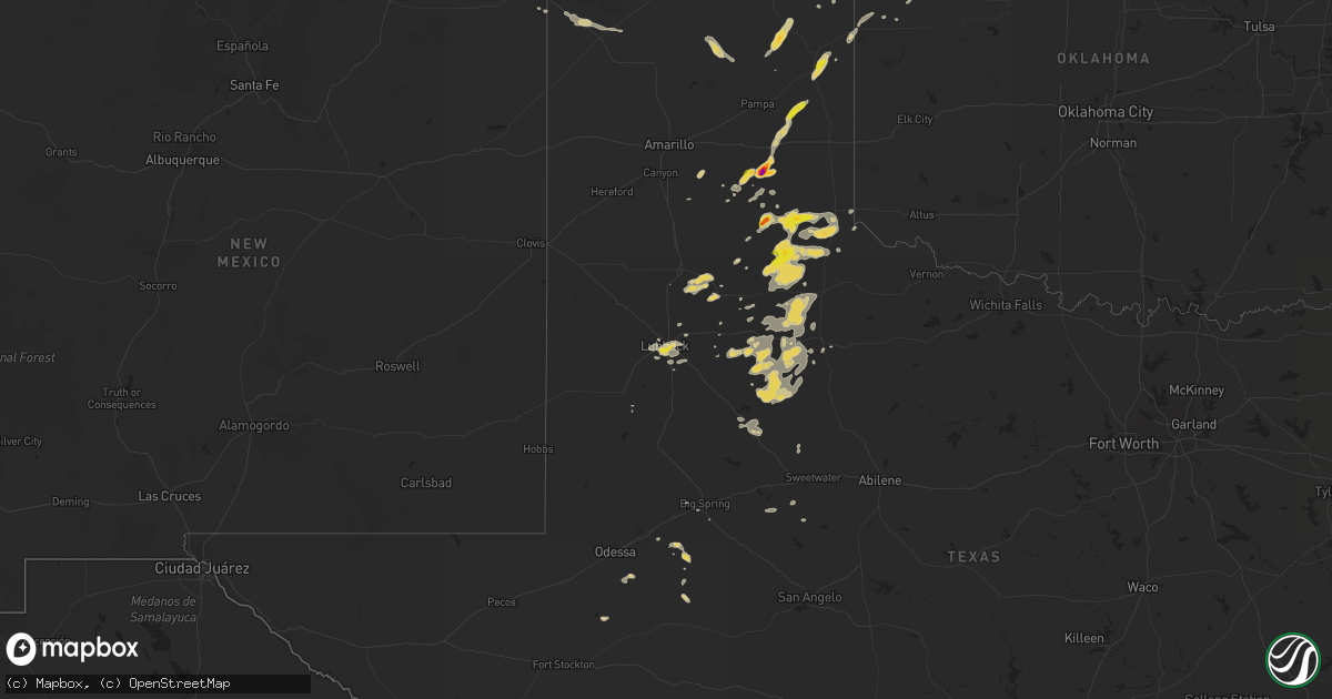 Hail map on August 28, 2014