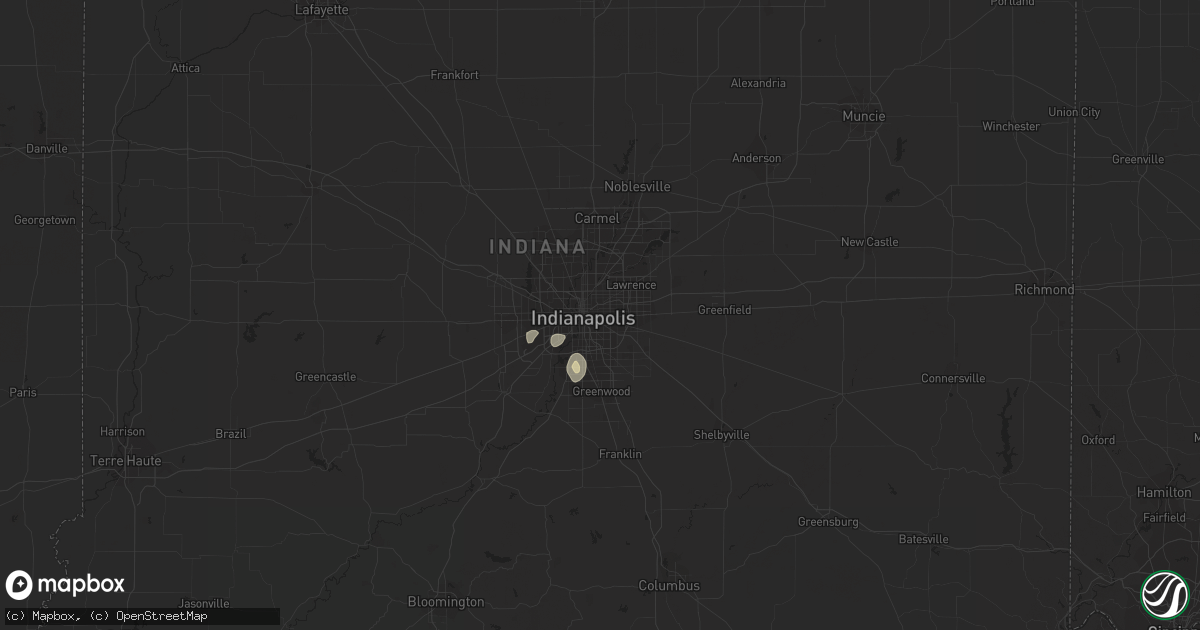Hail map in Indianapolis, IN on August 28, 2017