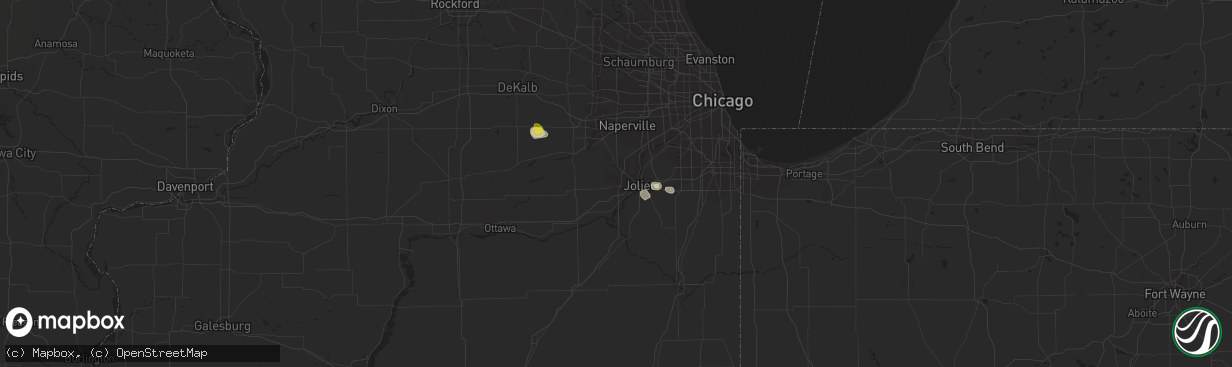 Hail map in Joliet, IL on August 28, 2017