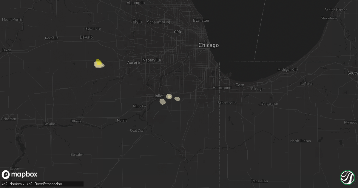 Hail map in Mokena, IL on August 28, 2017