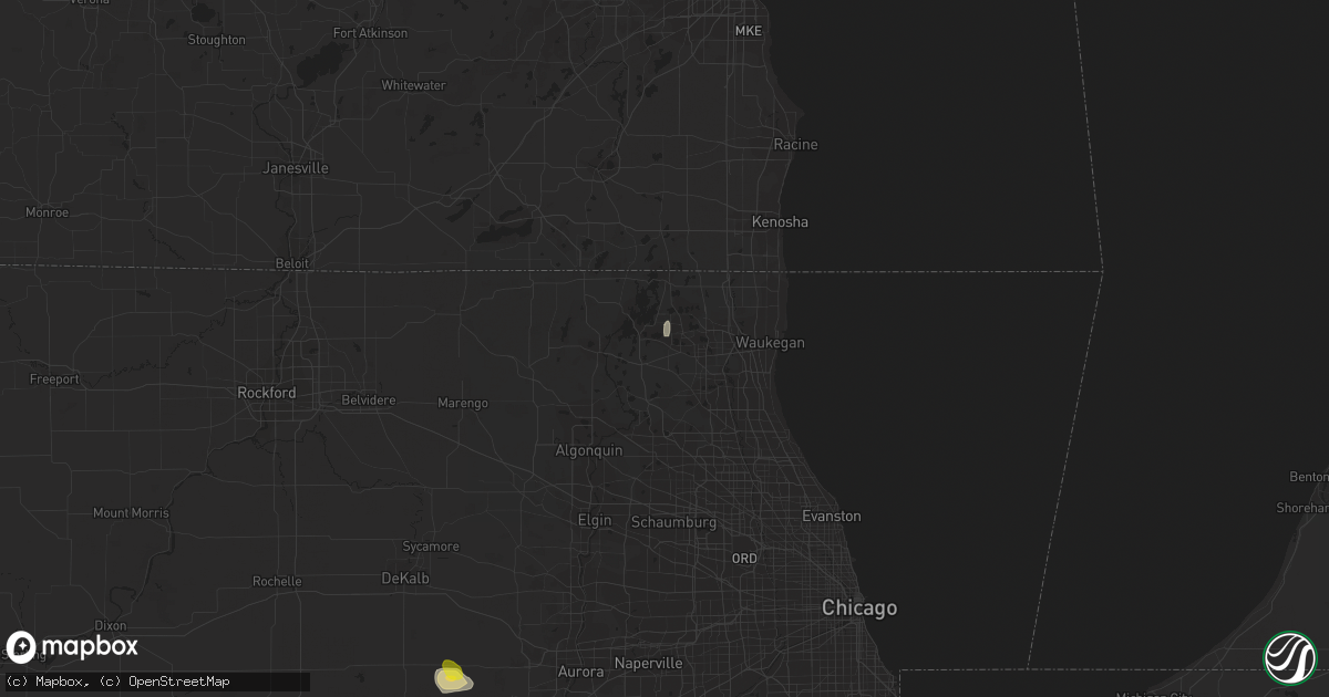 Hail map in Round Lake, IL on August 28, 2017