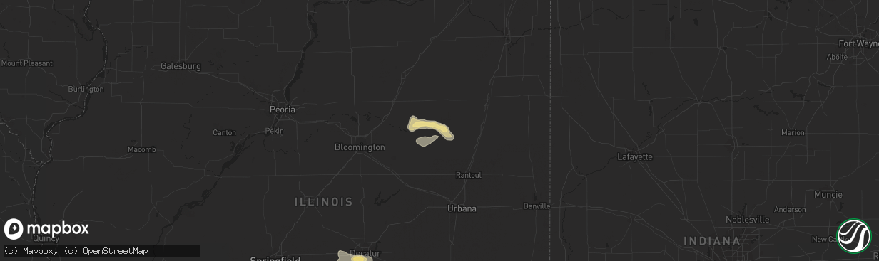 Hail map in Sibley, IL on August 28, 2017