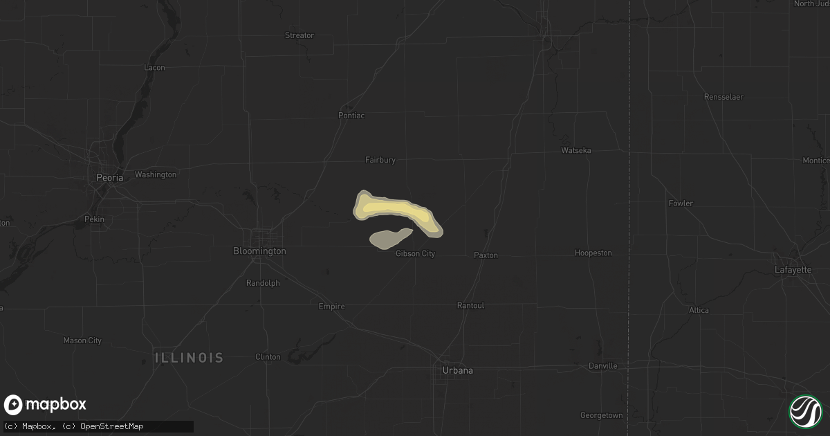 Hail map in Sibley, IL on August 28, 2017