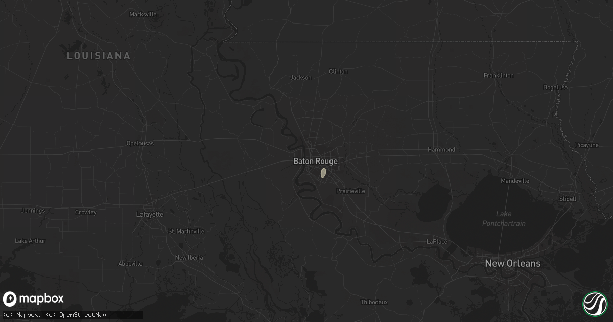 Hail map in Baton Rouge, LA on August 28, 2019