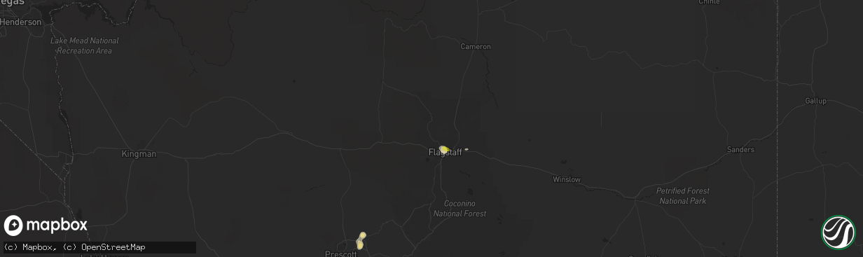 Hail map in Flagstaff, AZ on August 28, 2019