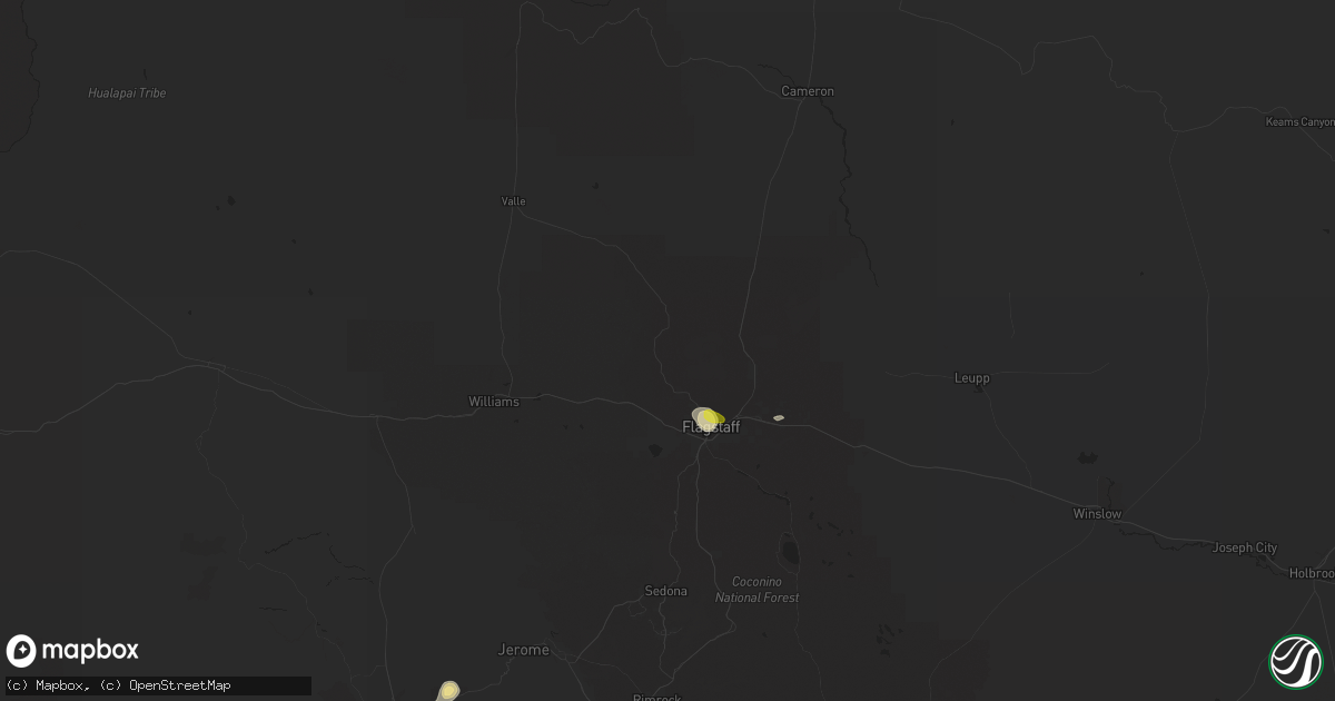 Hail map in Flagstaff, AZ on August 28, 2019