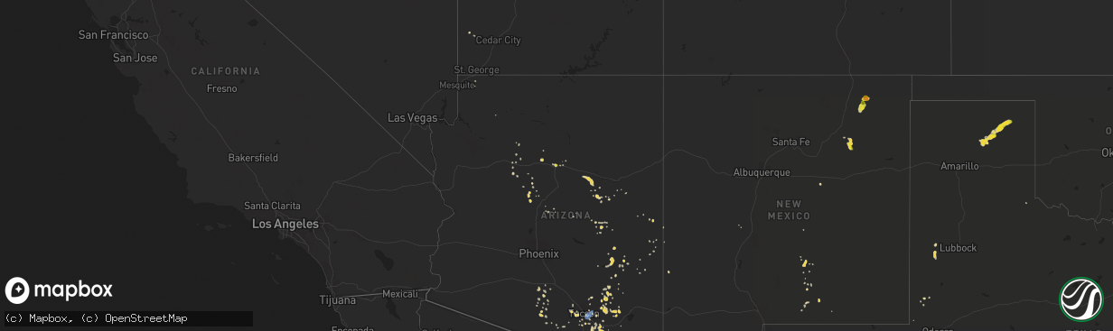 Hail map on August 28, 2019