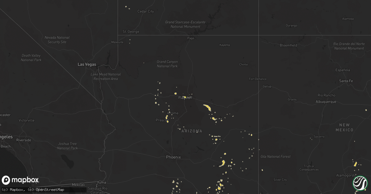 Hail map on August 28, 2019