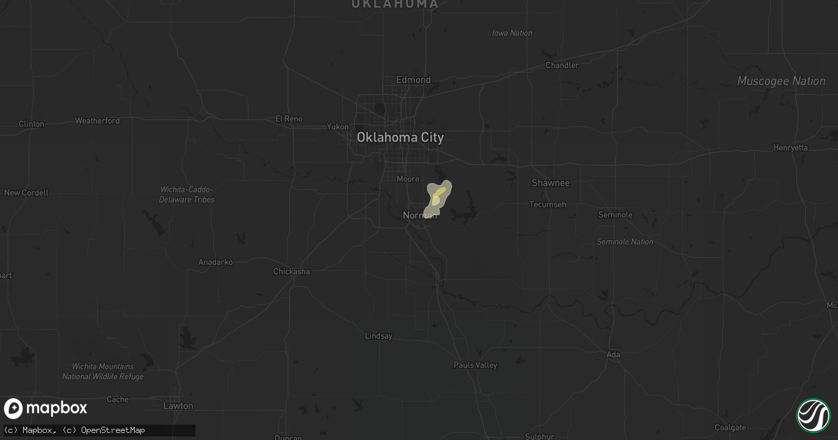 Hail map in Norman, OK on August 28, 2022