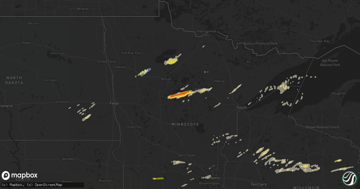 Hail map on August 28, 2022