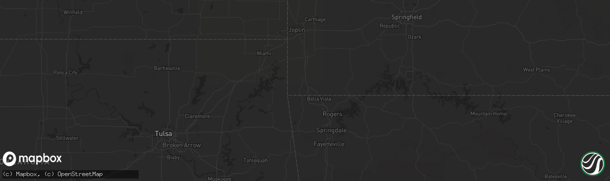 Hail map in Brush, CO on August 28, 2023