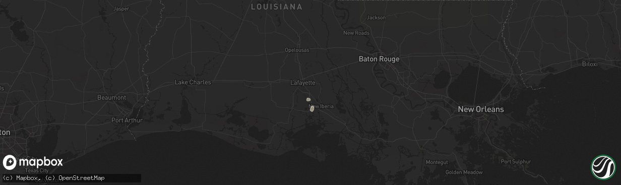 Hail map in Broussard, LA on August 28, 2024