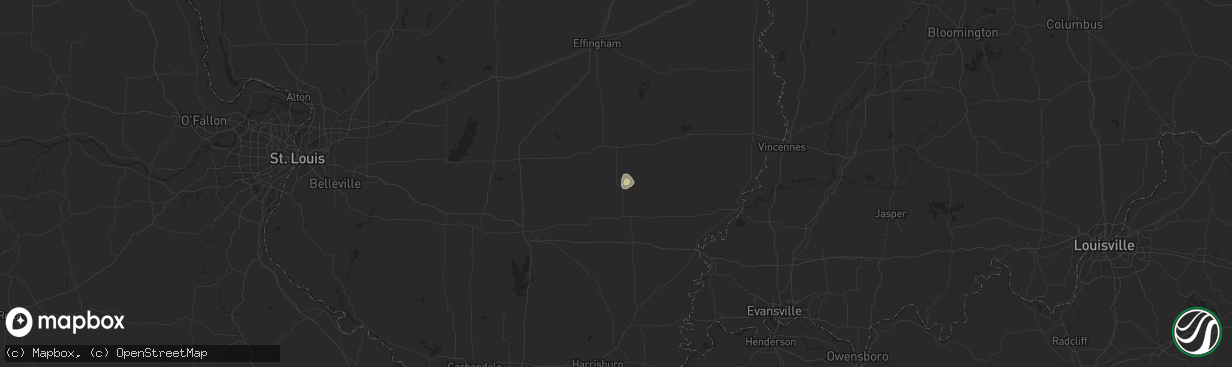 Hail map in Cisne, IL on August 28, 2024