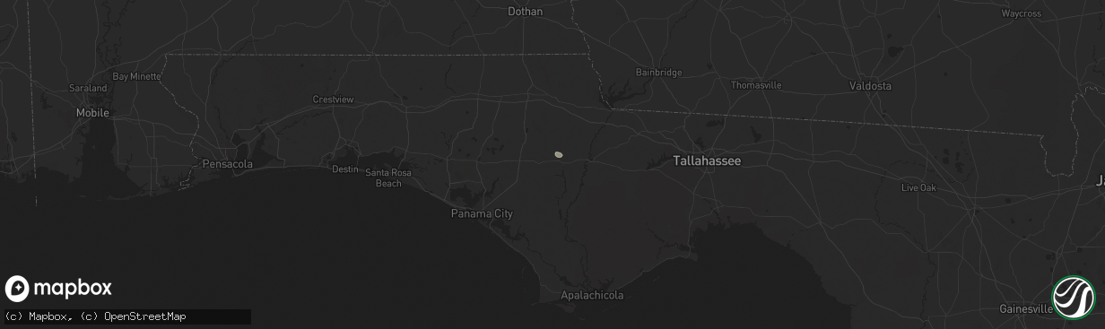 Hail map in Clarksville, FL on August 28, 2024