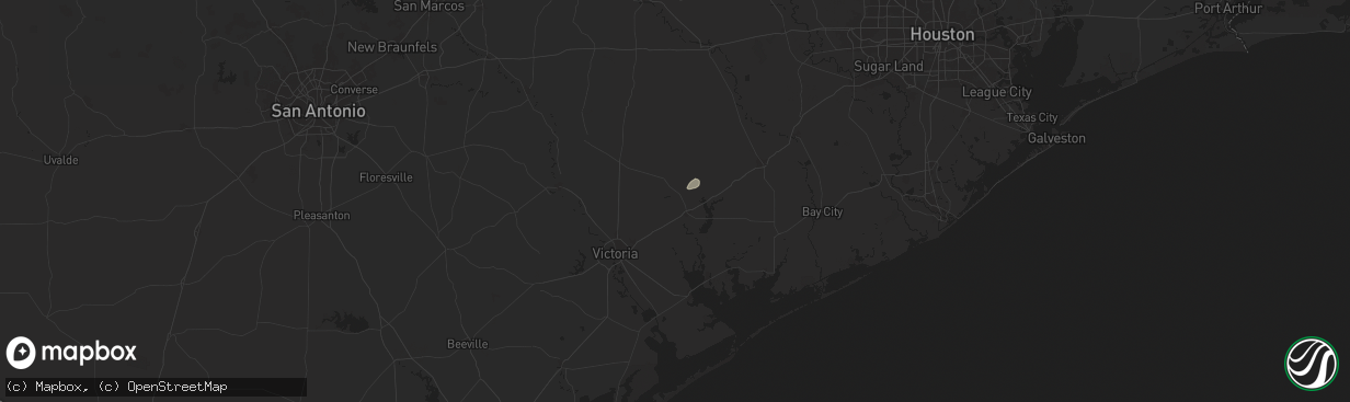 Hail map in Edna, TX on August 28, 2024