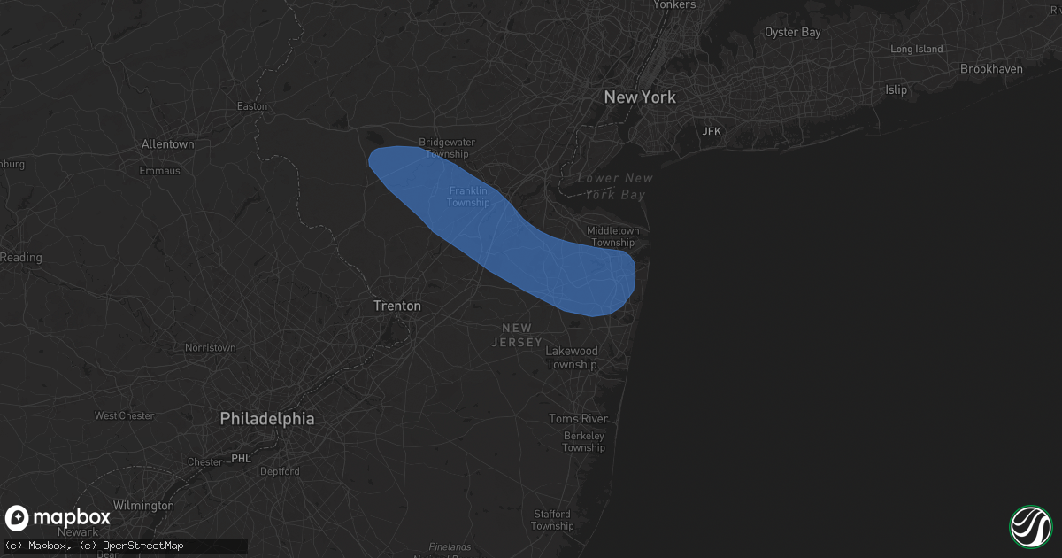 Hail map in Englishtown, NJ on August 28, 2024