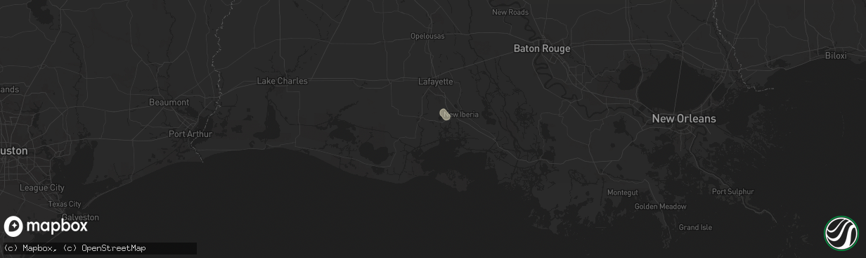 Hail map in Erath, LA on August 28, 2024