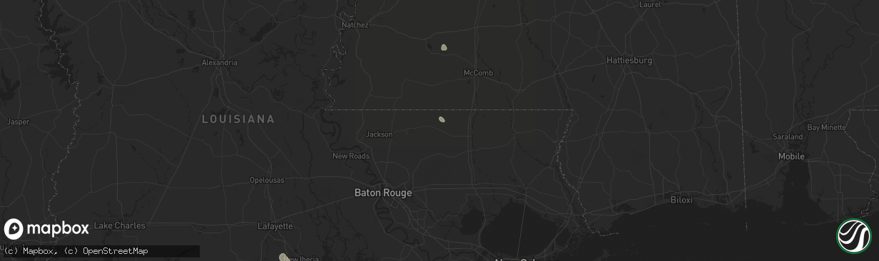 Hail map in Greensburg, LA on August 28, 2024