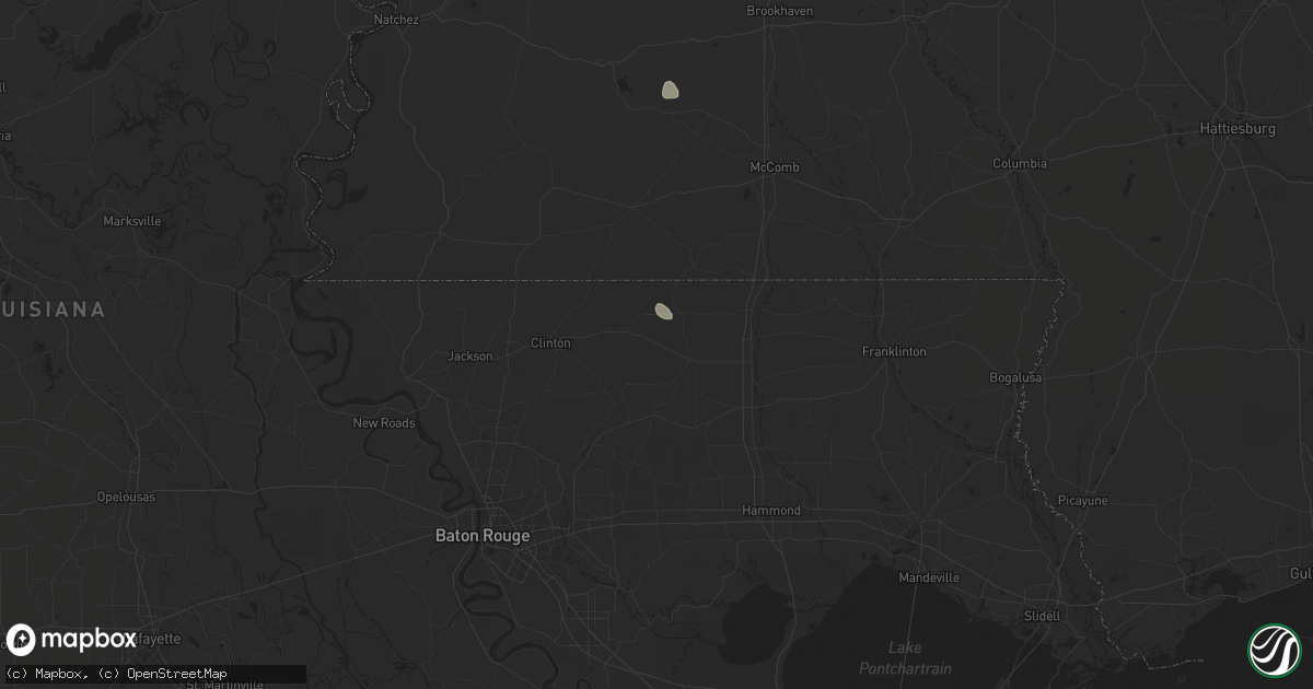 Hail map in Greensburg, LA on August 28, 2024