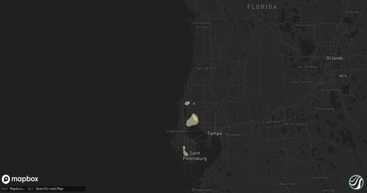 Hail map in New Port Richey, FL on August 28, 2024
