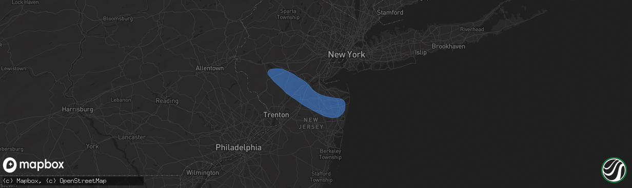 Hail map in Old Bridge, NJ on August 28, 2024