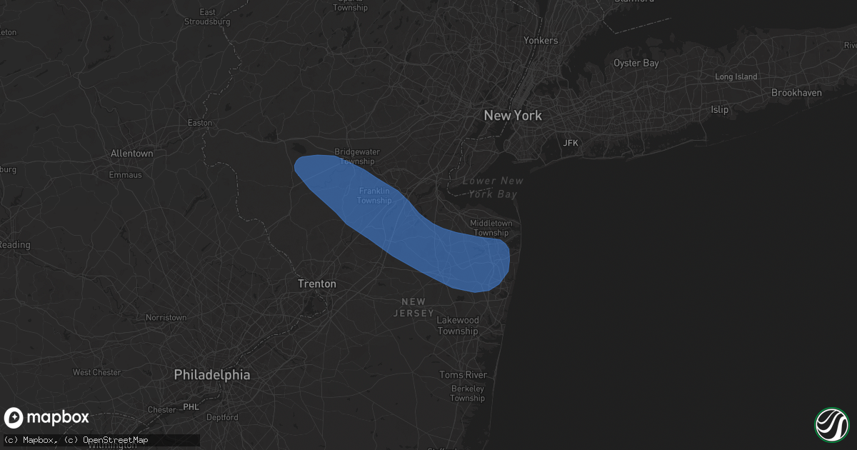 Hail map in Old Bridge, NJ on August 28, 2024
