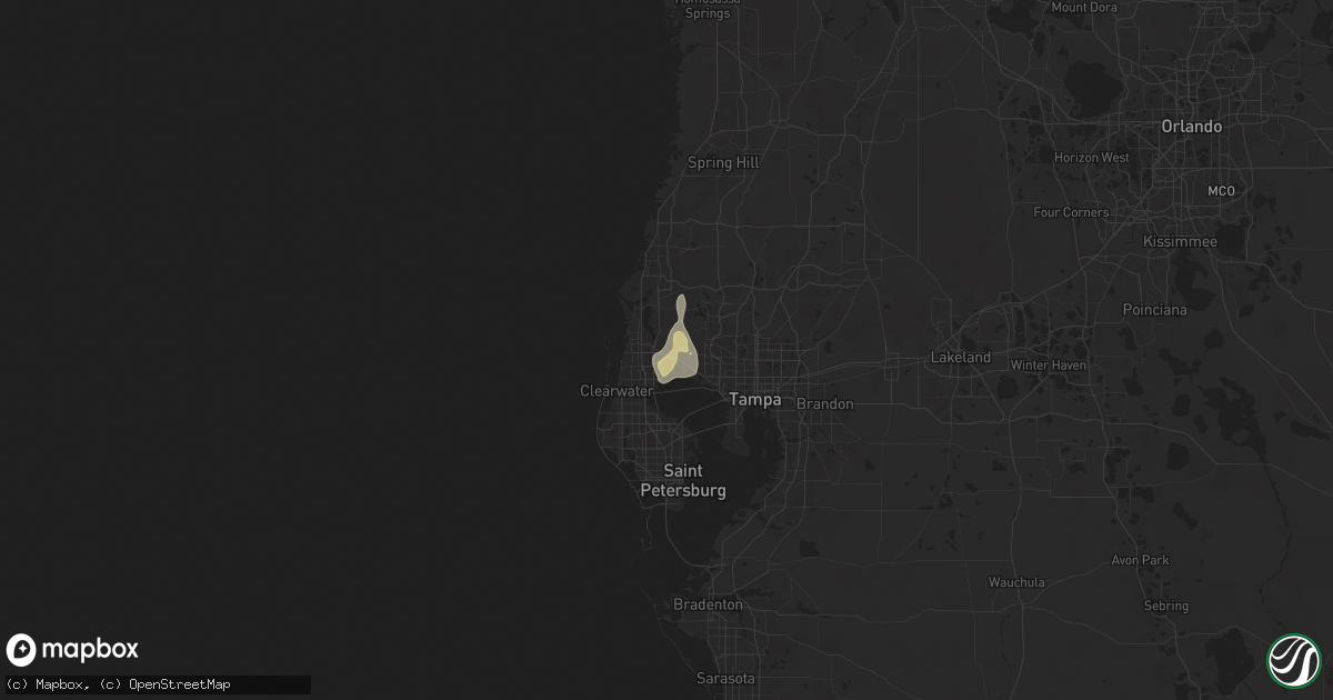 Hail map in Oldsmar, FL on August 28, 2024