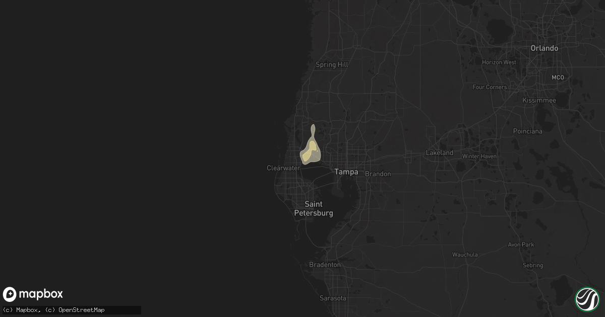 Hail map in Safety Harbor, FL on August 28, 2024