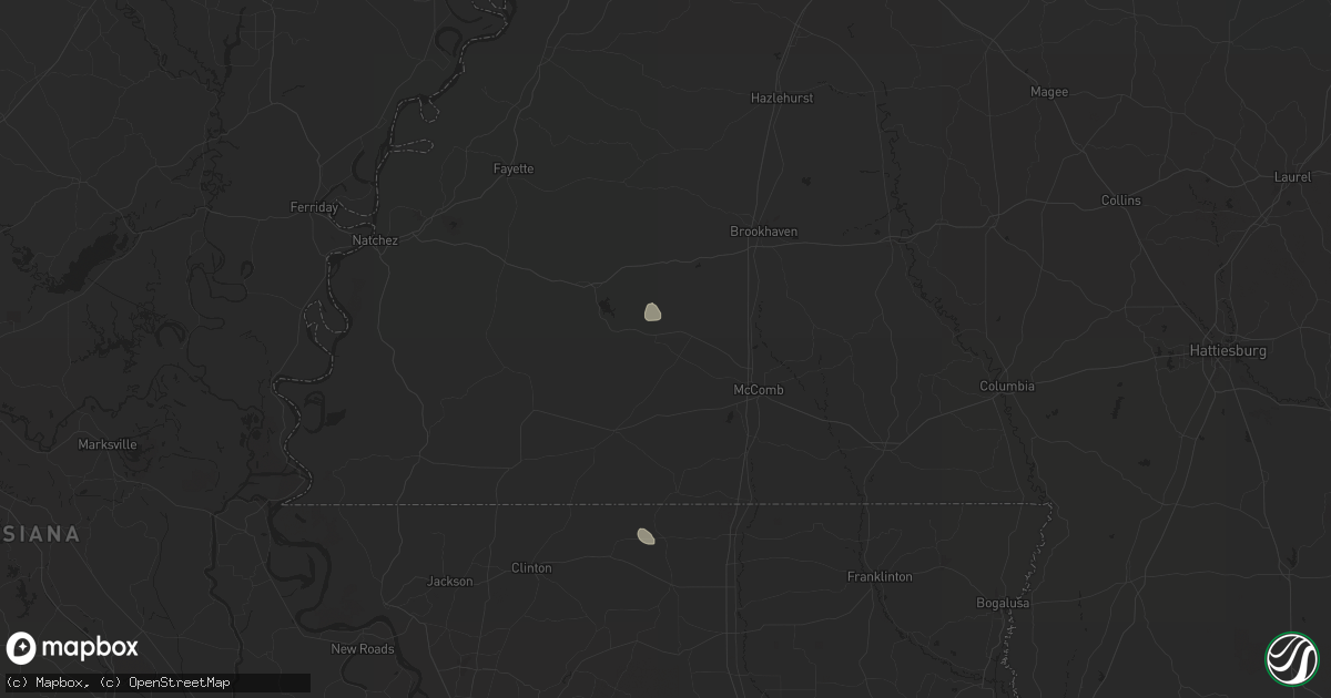 Hail map in Smithdale, MS on August 28, 2024