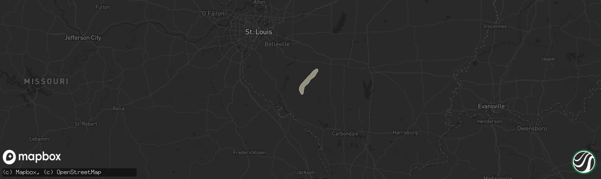 Hail map in Sparta, IL on August 28, 2024