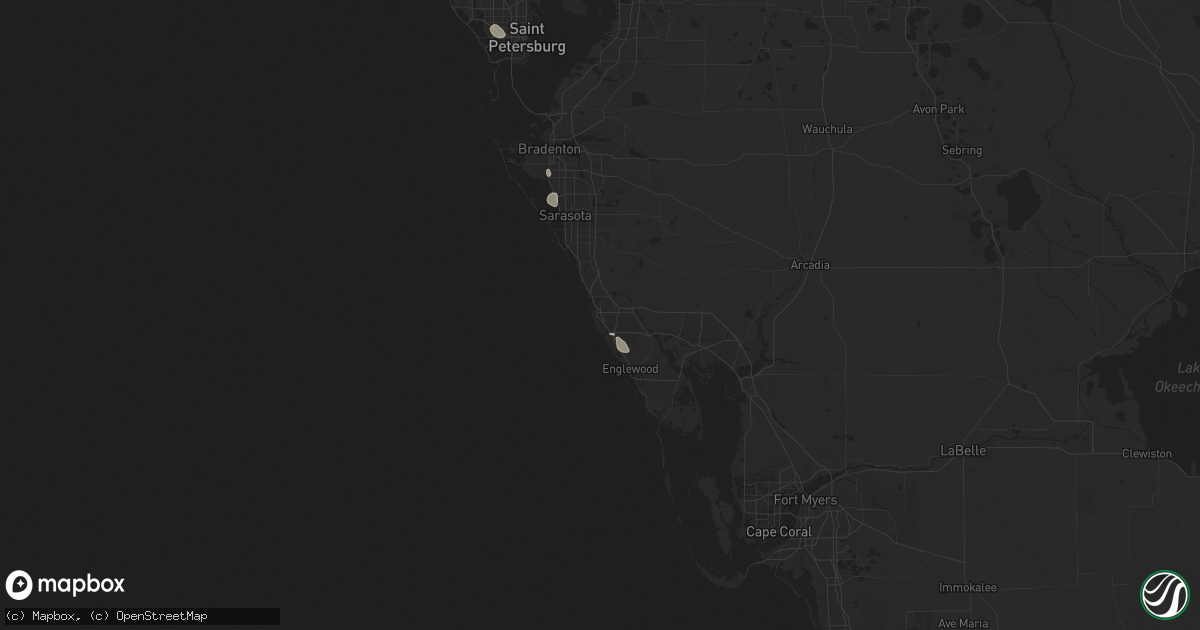 Hail map in Venice, FL on August 28, 2024