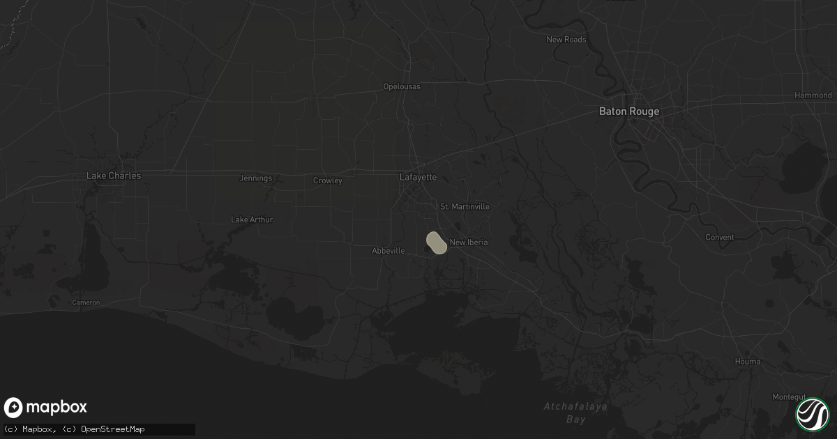Hail map in Youngsville, LA on August 28, 2024