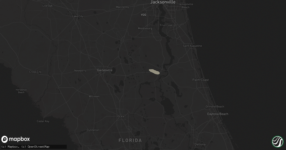 Hail map in Interlachen, FL on August 28, 2025