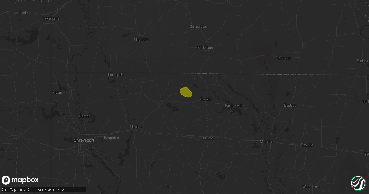 Hail map in Lisbon, LA on August 28, 2025