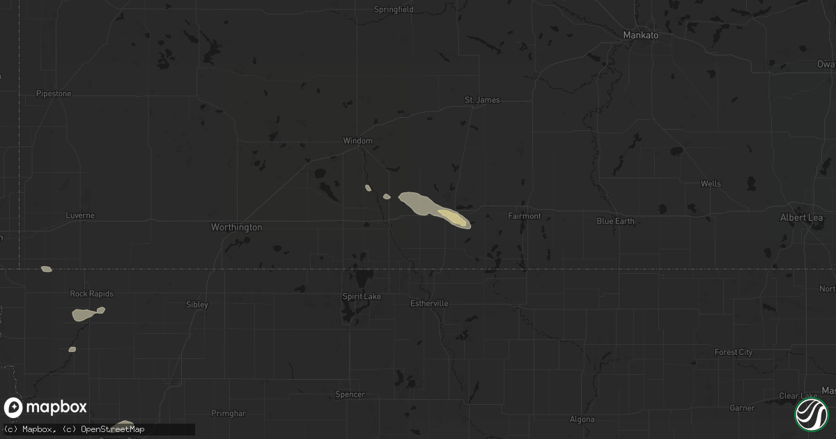 Hail map in Alpha, MN on August 28, 2026