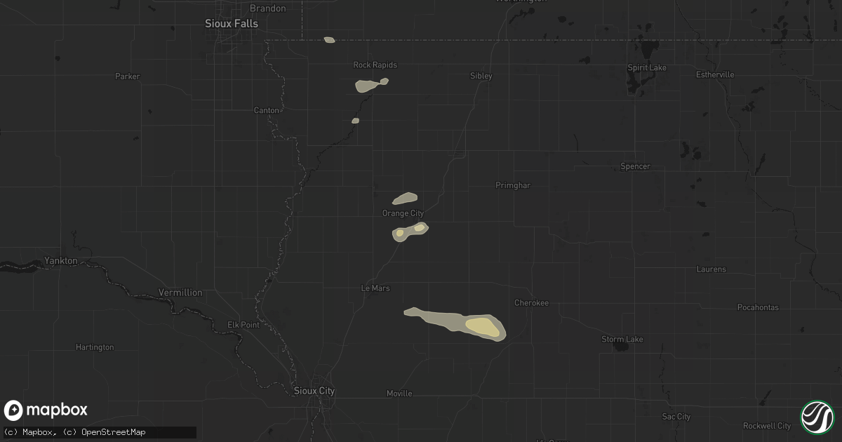 Hail map in Alton, IA on August 28, 2026