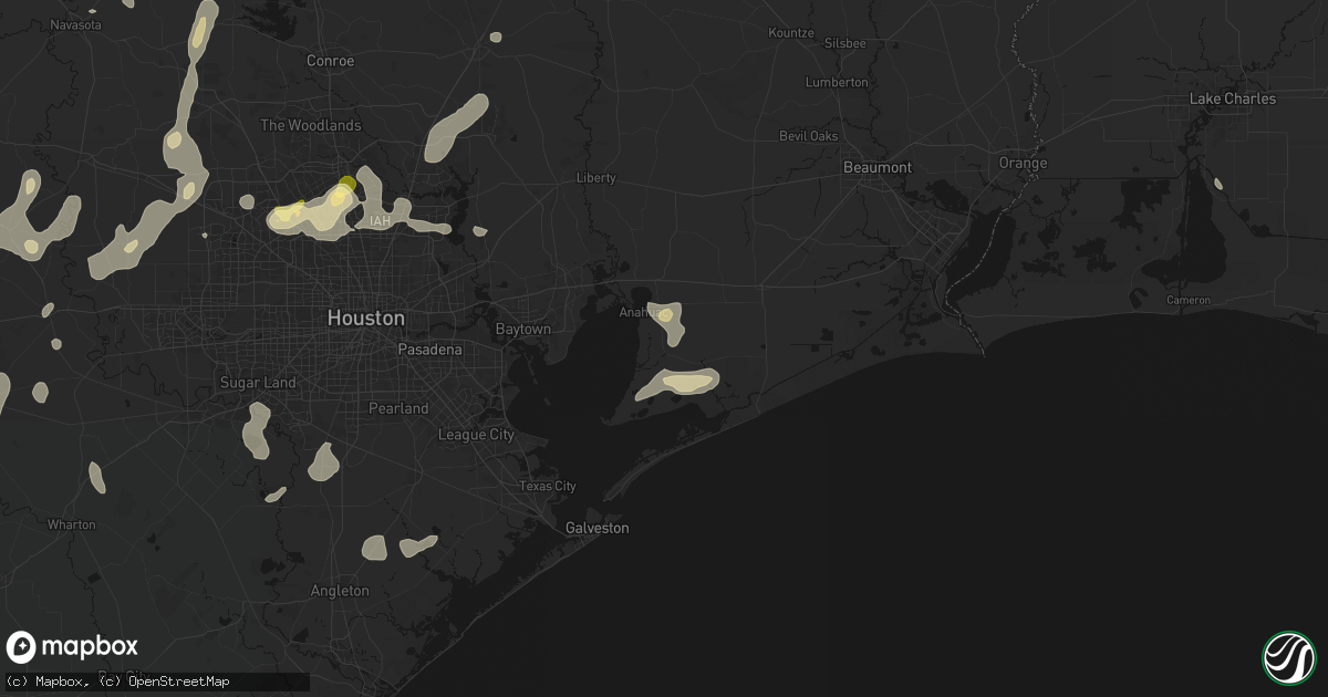 Hail map in Anahuac, TX on August 28, 2026