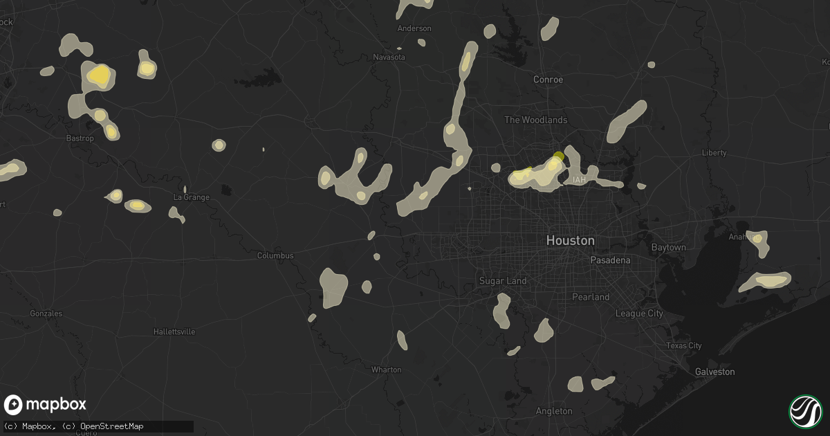 Hail map in Brookshire, TX on August 28, 2026