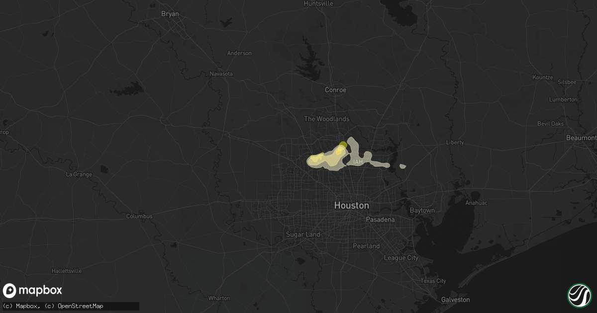 Hail map in Cypress, TX on August 28, 2026
