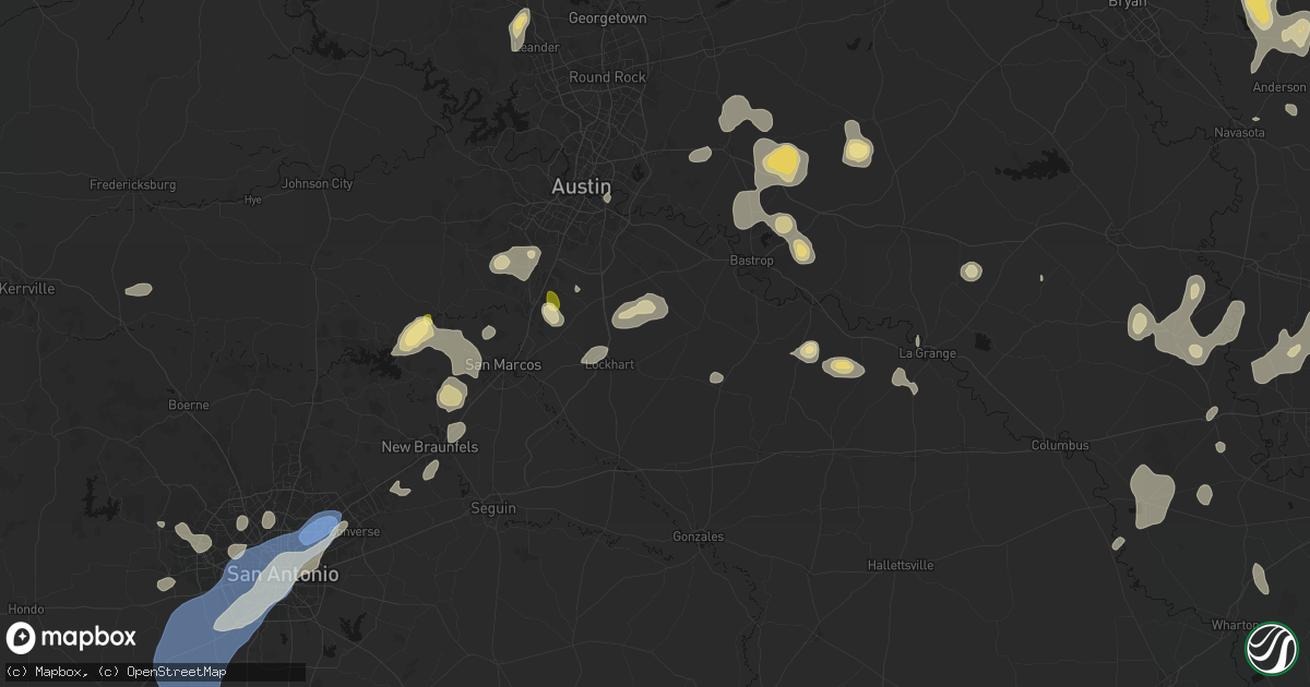 Hail map in Dale, TX on August 28, 2026