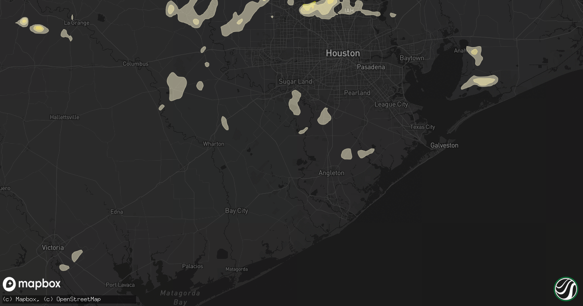 Hail map in Damon, TX on August 28, 2026