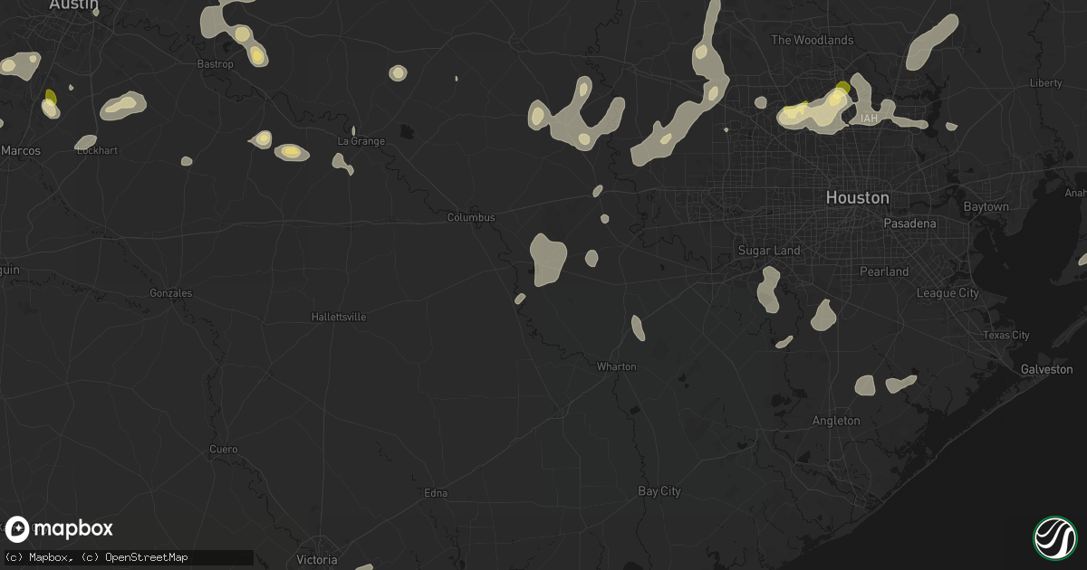 Hail map in Eagle Lake, TX on August 28, 2026